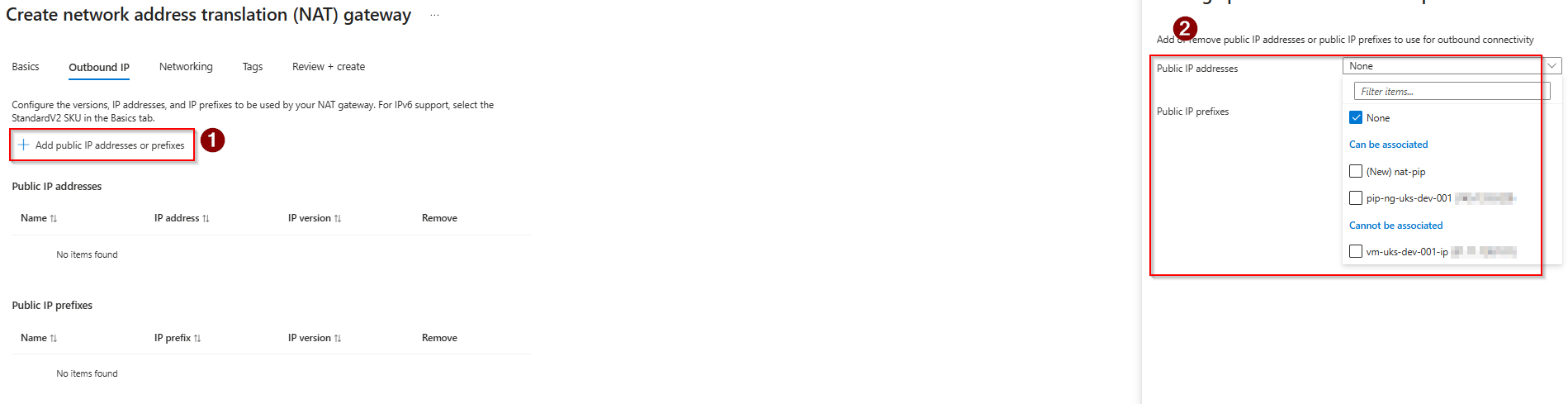 Configuring an IP for NAT Gateway