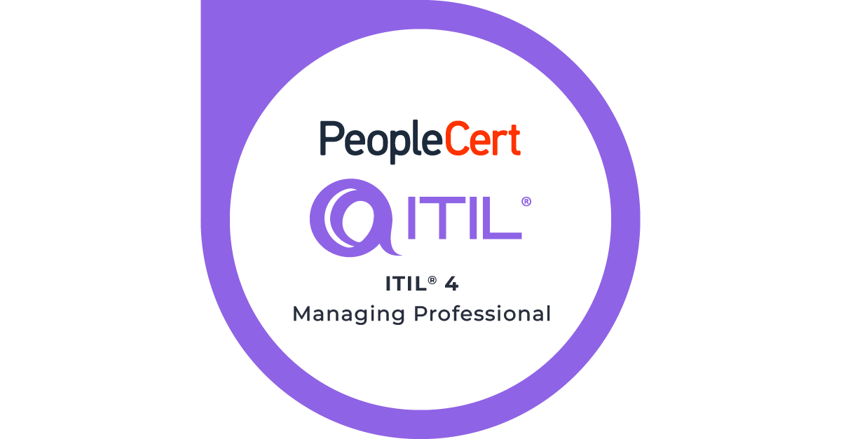 ITIL v4 - Foundation Certificate in IT Service Management badge